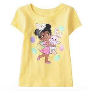 The Children's Place Yellow Cotton Graphic T-Shirt NWT
